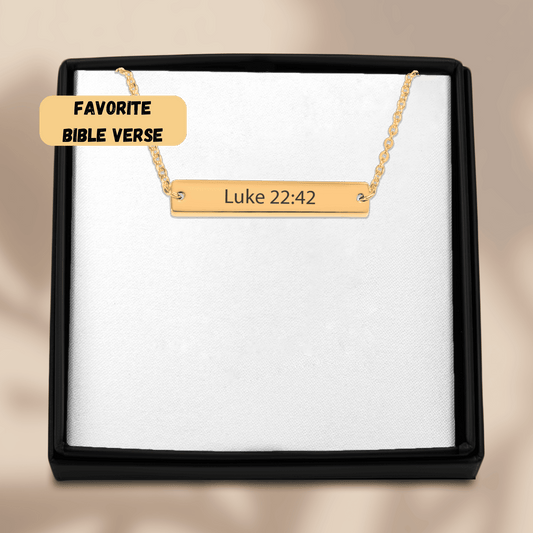 Bible Verse Bar Necklace custom your favorite Bible verse