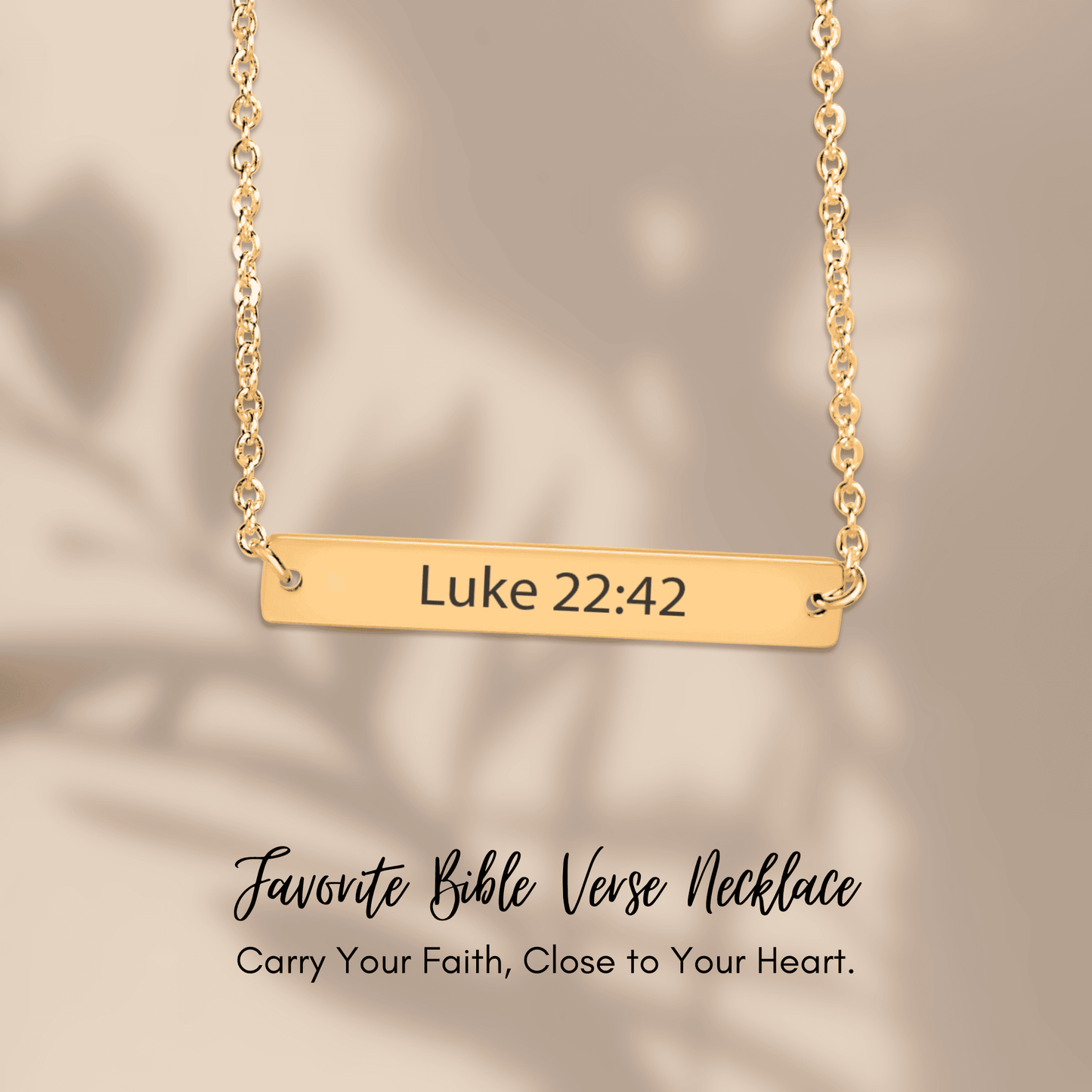 Bible Verse Bar Necklace custom your favorite Bible verse