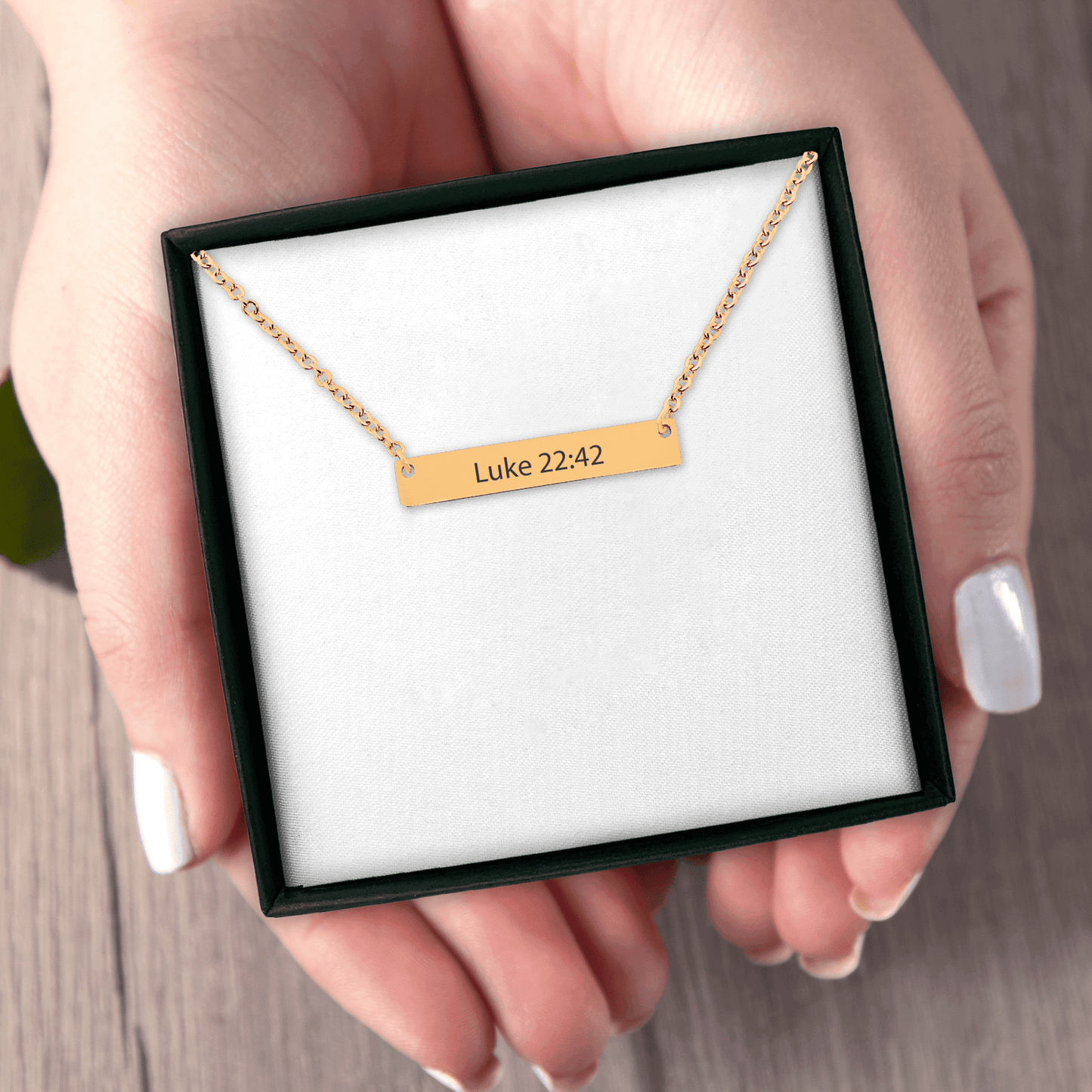 Bible Verse Bar Necklace custom your favorite Bible verse