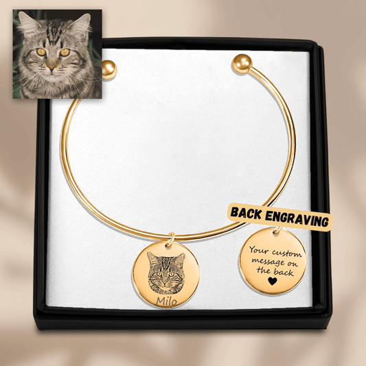 Custom Cat Portrait Bangle