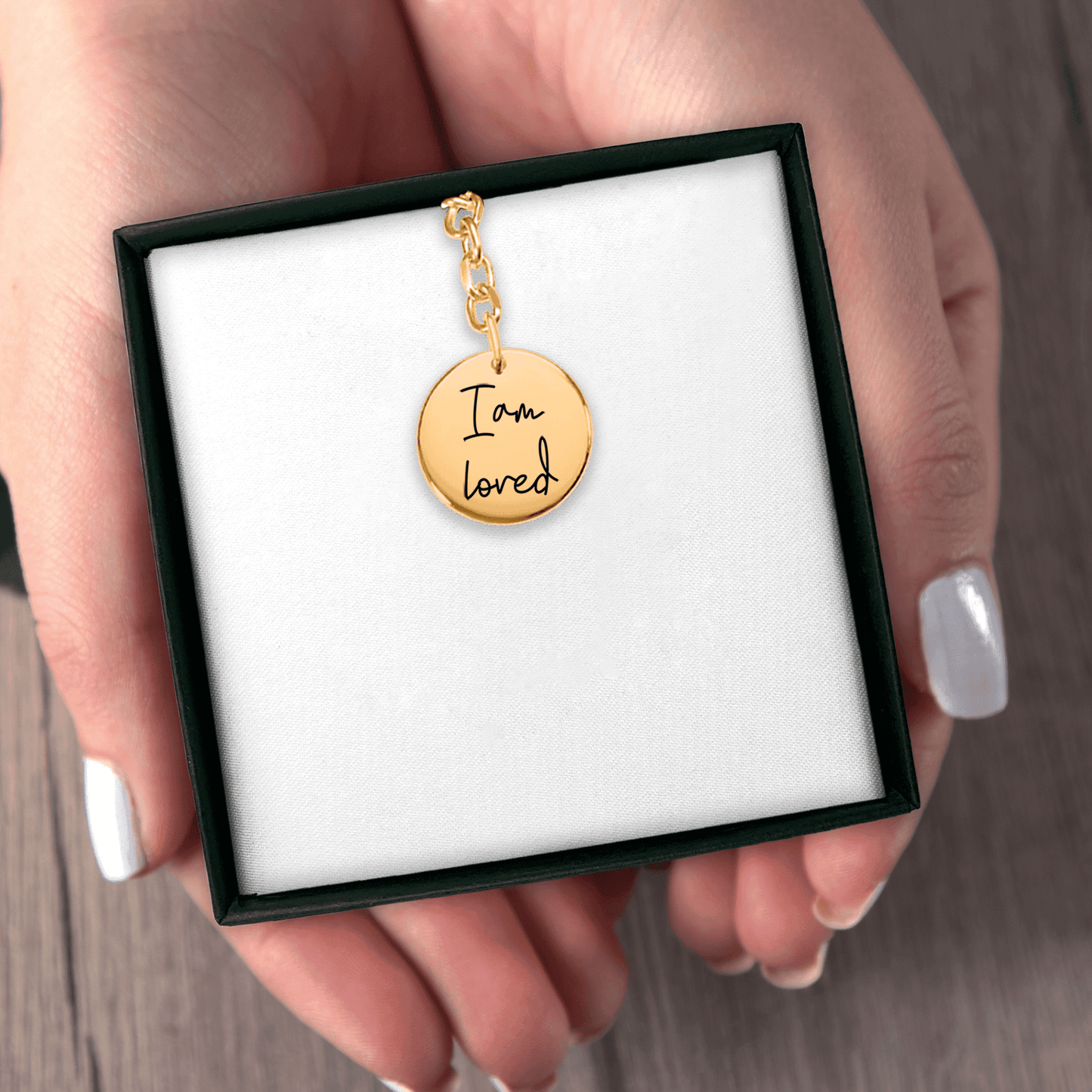 Affirmations Coin Keychains personalized Keychains