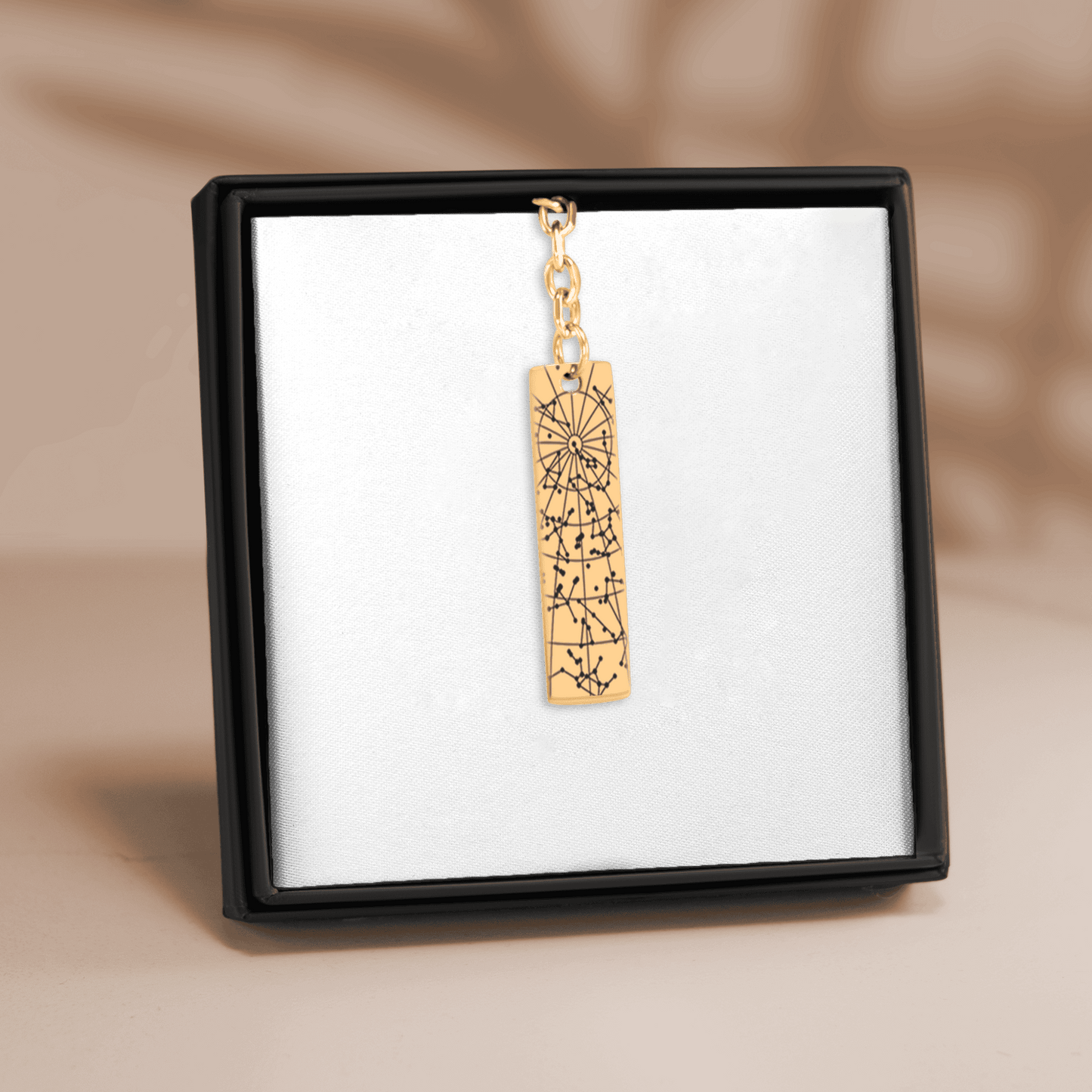 StarMap Vertical Bar Keychain personalized custom engraved Keychain