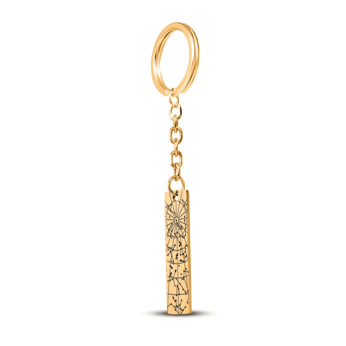 StarMap Vertical Bar Keychain personalized custom engraved Keychain