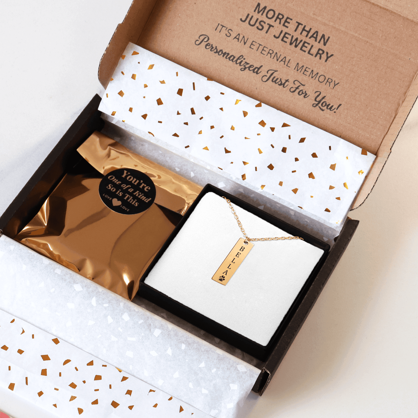 Vertical Bar Necklace with your pets name